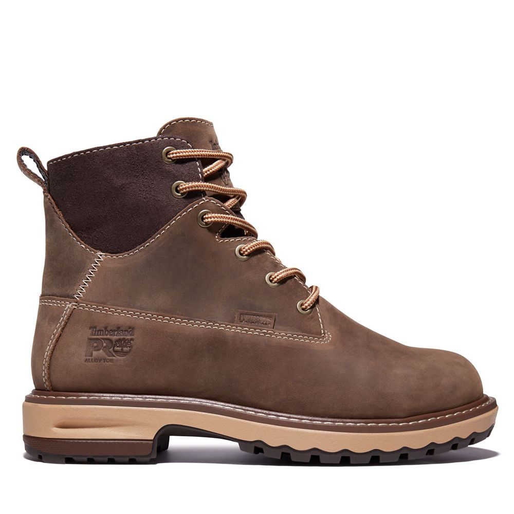 Bocanci De Muncă Timberland Dama Maro - Pro® Hightower 6” Alloy Toe - Romania - PVQHNJ360